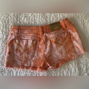 Orange Jean Shorts